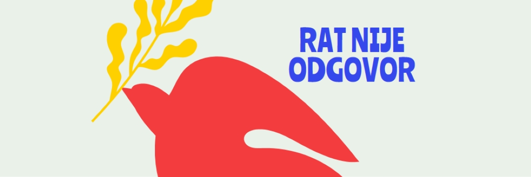 Očujte mir red vintage-retro