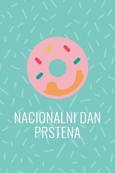 Yum it's National Donut Day blue modern-simple