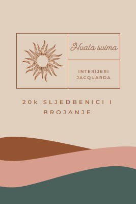 20k pratitelji i brojanje pink organic-boho