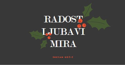 Mir, ljubav, radost gray modern-simple