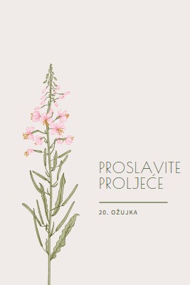 Proslavite proljeće white vintage-botanical