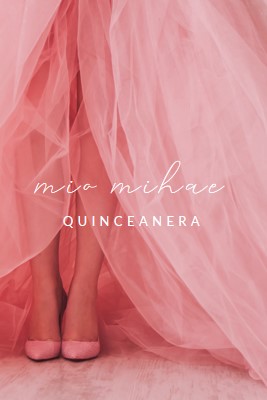 Quinceanera boje pink modern-simple