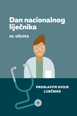Dan nacionalnog liječnika blue modern-color-block