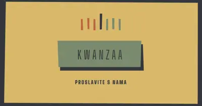 Zajedno slavimo Kwanzau yellow modern-bold