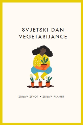 Svjetski vegetarijanski dan white modern-simple