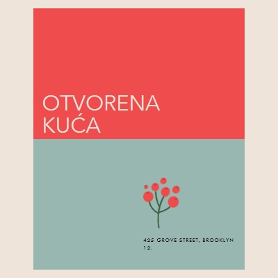 Umjetnička otvorena kuća red modern-simple