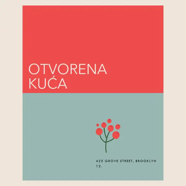 Umjetnička otvorena kuća red modern-simple