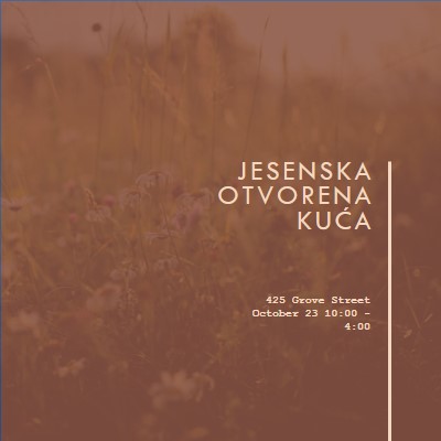 Jesenska otvorena kuća brown modern-simple