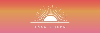 Tako lijepa poput zalaska sunca red organic-boho