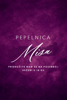 Pepelnica - misa purple modern-simple