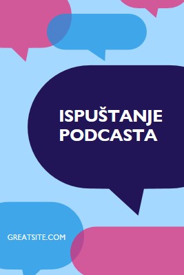 Podcast ispuštanje sada blue modern-color-block