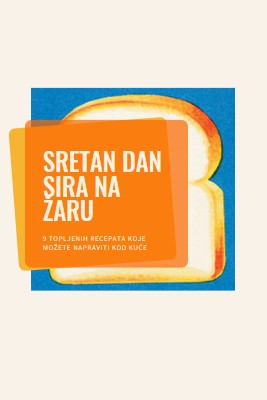 Sretan dan sira na žaru orange modern-bold