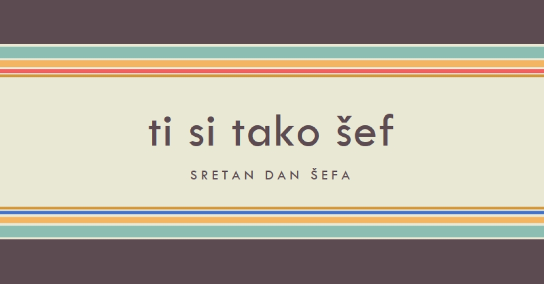 Ti si tako dobar šef brown vintage-retro