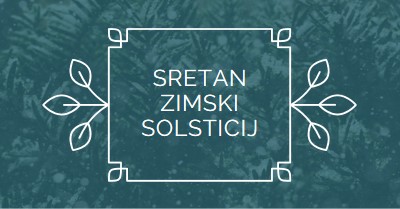 Zimski solsticij green modern-simple