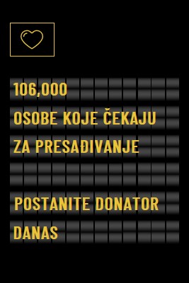 Postanite donator orgulje danas black modern-bold