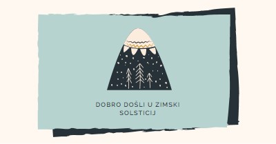 Dobro došli u zimski solsticij blue whimsical-color-block