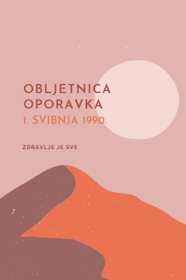 Obljetnica oporavka pink organic-boho