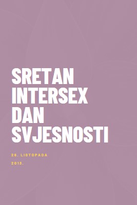 Sretan Dan svjesnosti Intersexa purple modern-bold