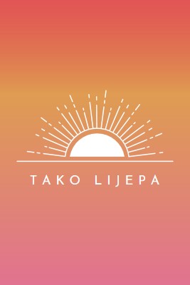 Tako lijepa poput zalaska sunca red organic-boho