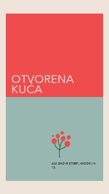 Umjetnička otvorena kuća red modern-simple