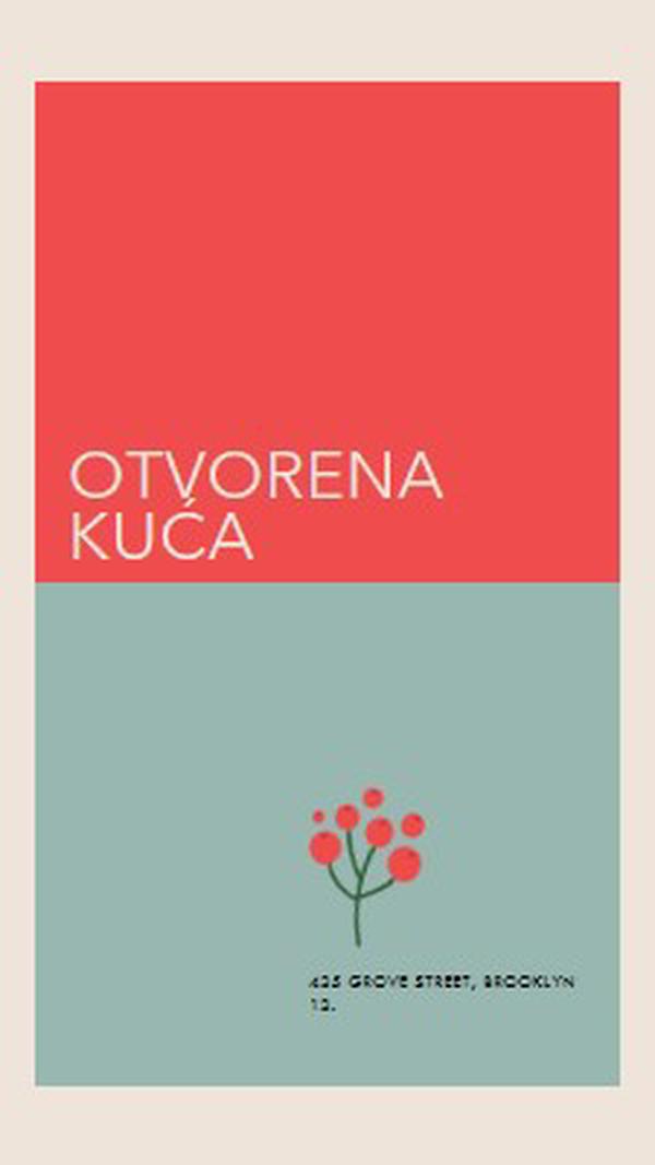 Umjetnička otvorena kuća red modern-simple