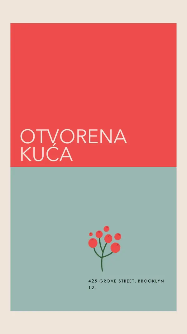 Umjetnička otvorena kuća red modern-simple