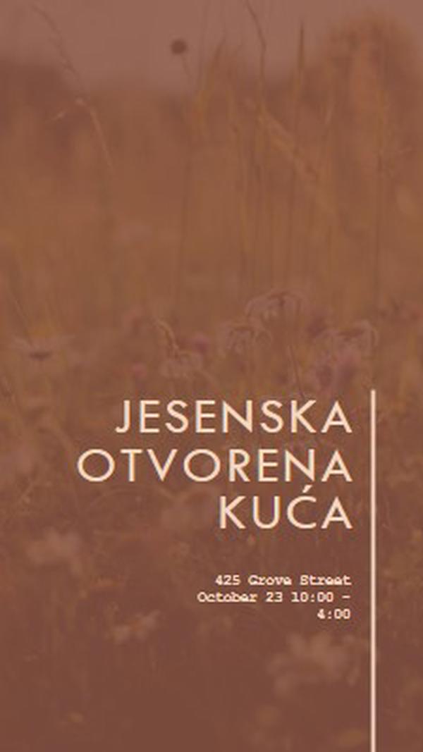 Jesenska otvorena kuća brown modern-simple