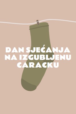 Dan sjećanja na izgubljenu socku brown whimsical-color-block