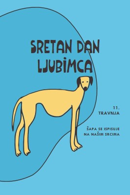 Šapa se ispisuje na našim srcima blue whimsical-line