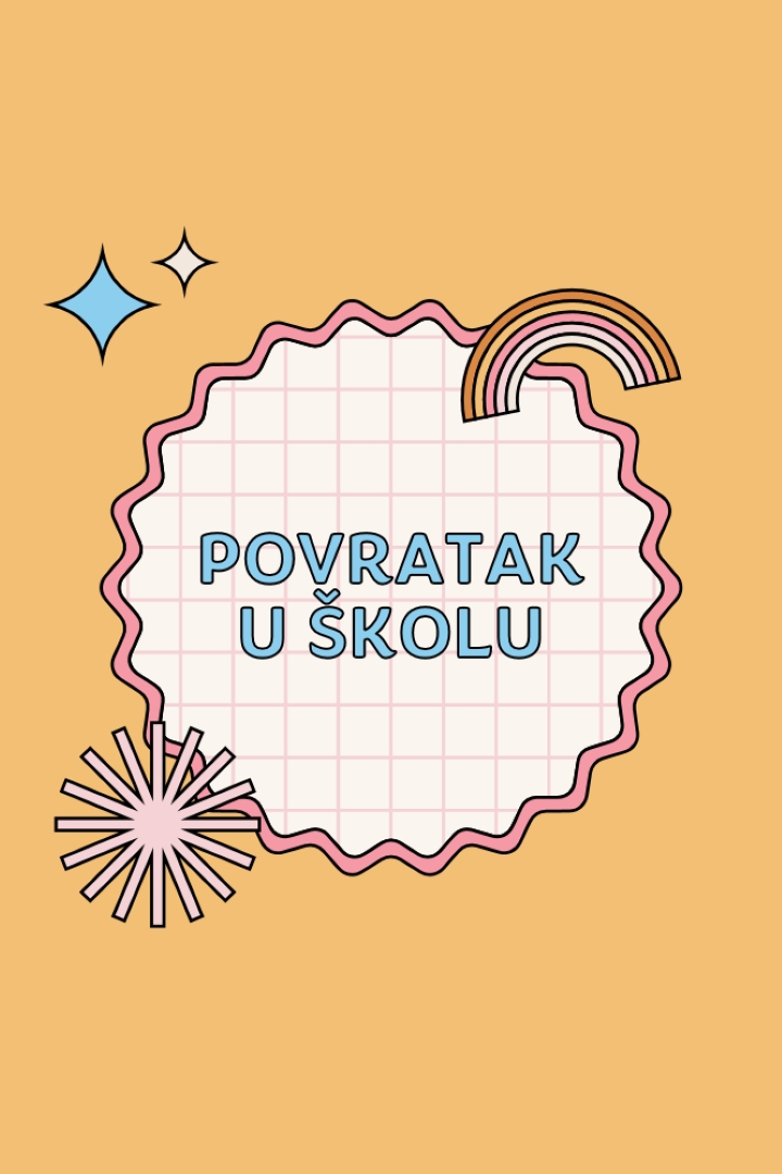 Škola omamiti orange vintage-retro