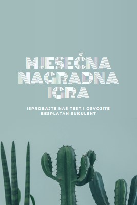 Test za mjesečne nagradne igre green modern-simple