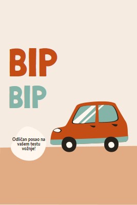 Beep beep! orange whimsical-color-block