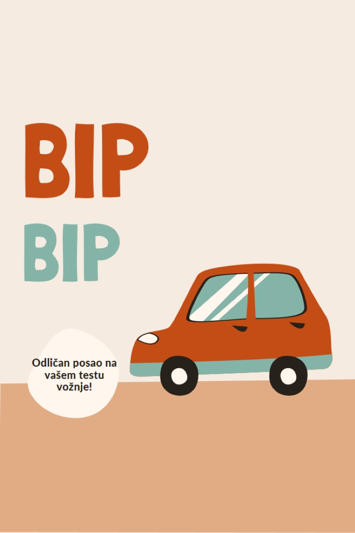 Beep beep! orange whimsical-color-block