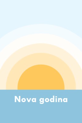 Novogodišnje sunce blue modern-simple