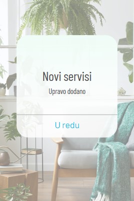 Obavijest o servisu white modern-simple