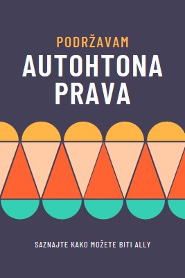 Podrška za autohtona prava blue modern-color-block