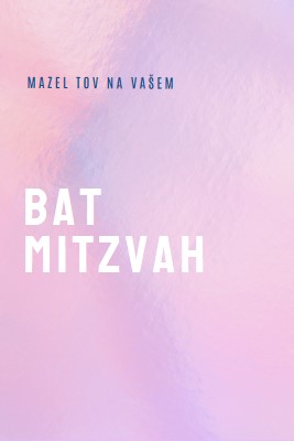 Slavimo vaše bat mitzvah pink modern-simple