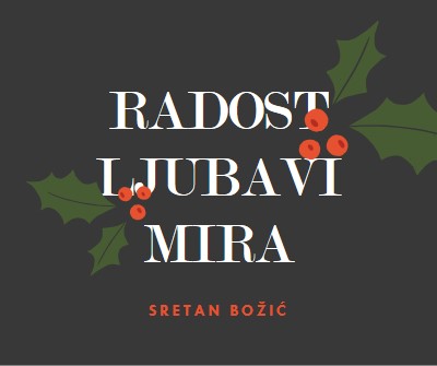 Mir, ljubav, radost gray modern-simple