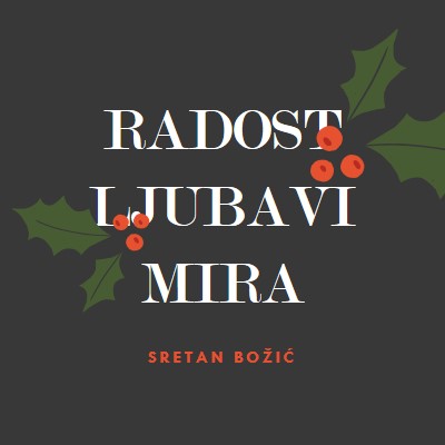 Mir, ljubav, radost gray modern-simple