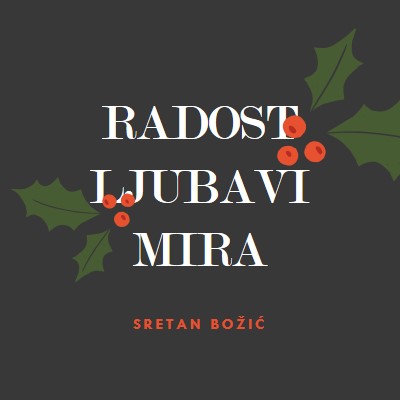 Mir, ljubav, radost gray modern-simple