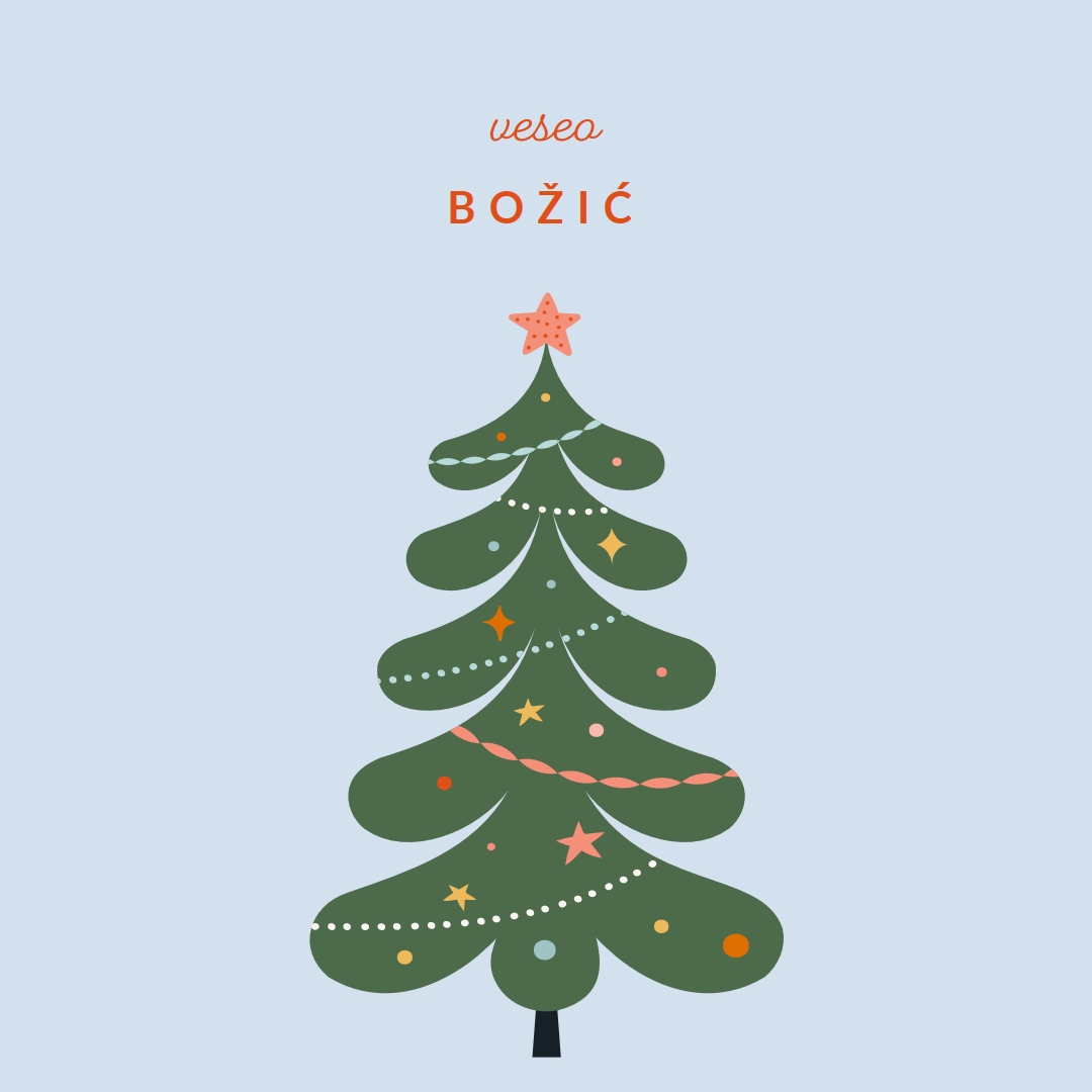 O božićno drvce green whimsical-color-block