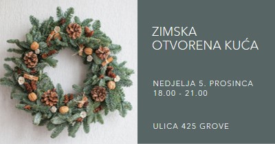 Zimsko vijeno green modern-simple