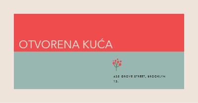 Umjetnička otvorena kuća red modern-simple