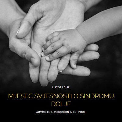 Mjesec svjesnosti o down sindromu black modern-simple