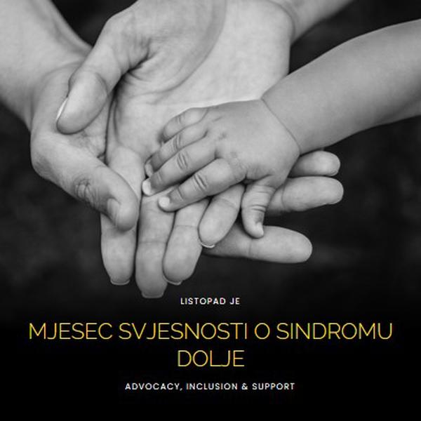 Mjesec svjesnosti o down sindromu black modern-simple