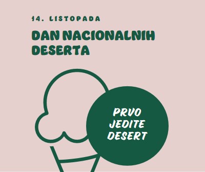 Nacionalni dan deserta pink vintage-retro