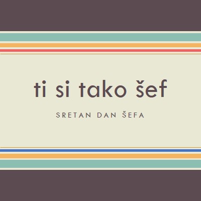 Ti si tako dobar šef brown vintage-retro