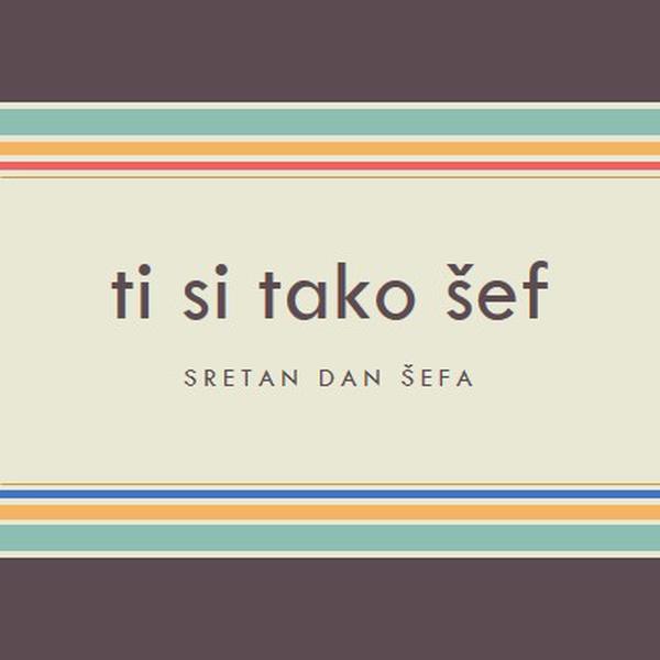 Ti si tako dobar šef brown vintage-retro