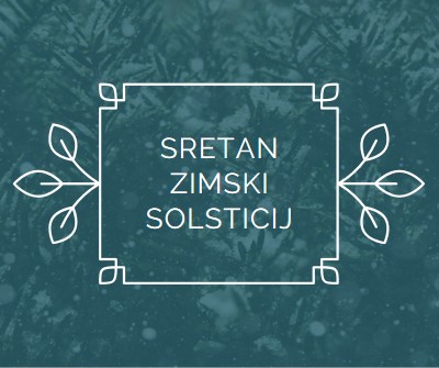 Zimski solsticij green modern-simple