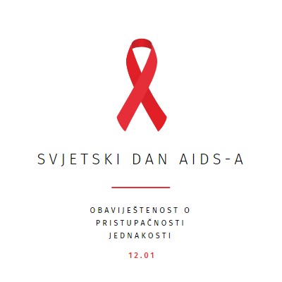 Podizanje svijesti o AIDS-u white modern-simple